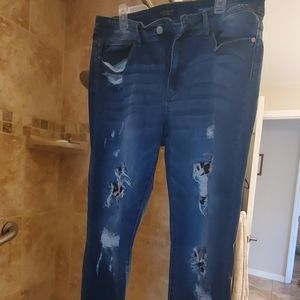 Judy blue skinny fit leopard destroyed jeans